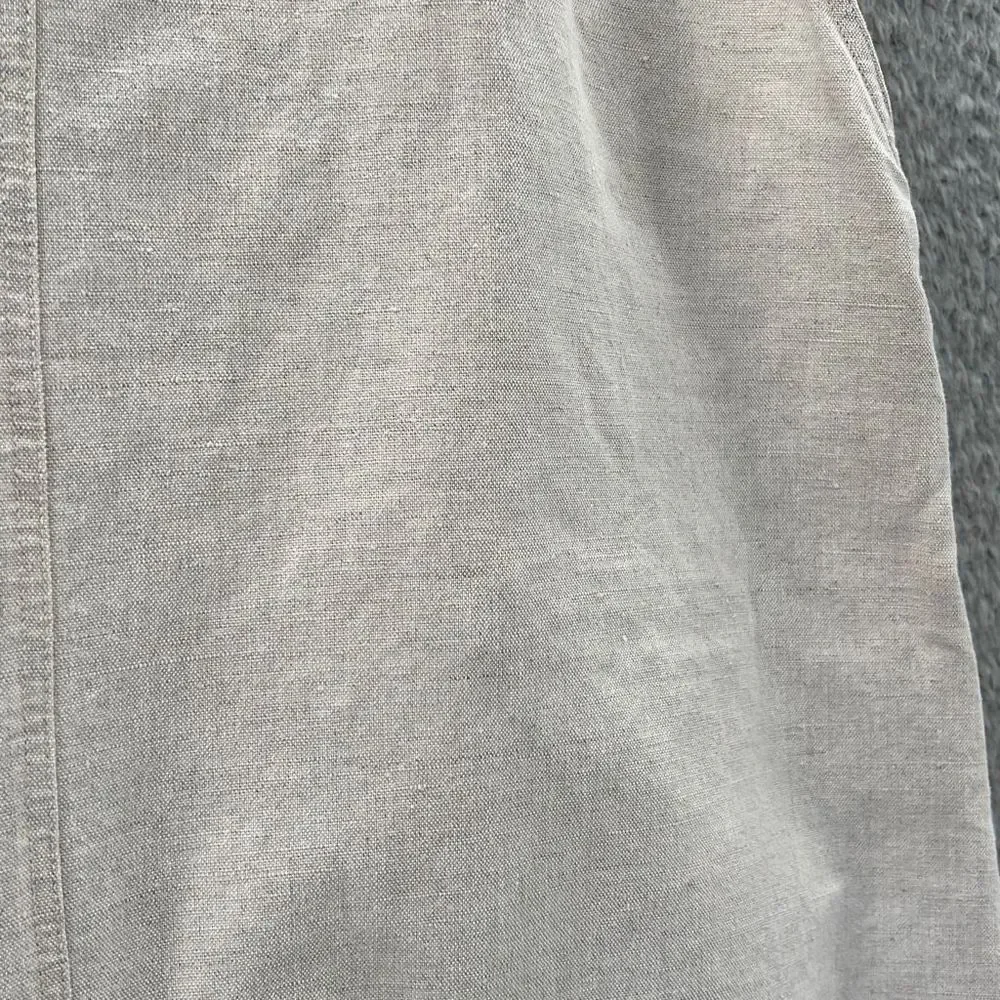 Vintage 90s Linen Blend Pinafore Jumper Maxi Dress Sleeveless Overall Indie - Picture 14 of 14